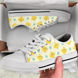 Baby Chicken And Egg Low Top Shoes Sneaker, Animal Print Canvas Shoes, Print On Canvas Shoes