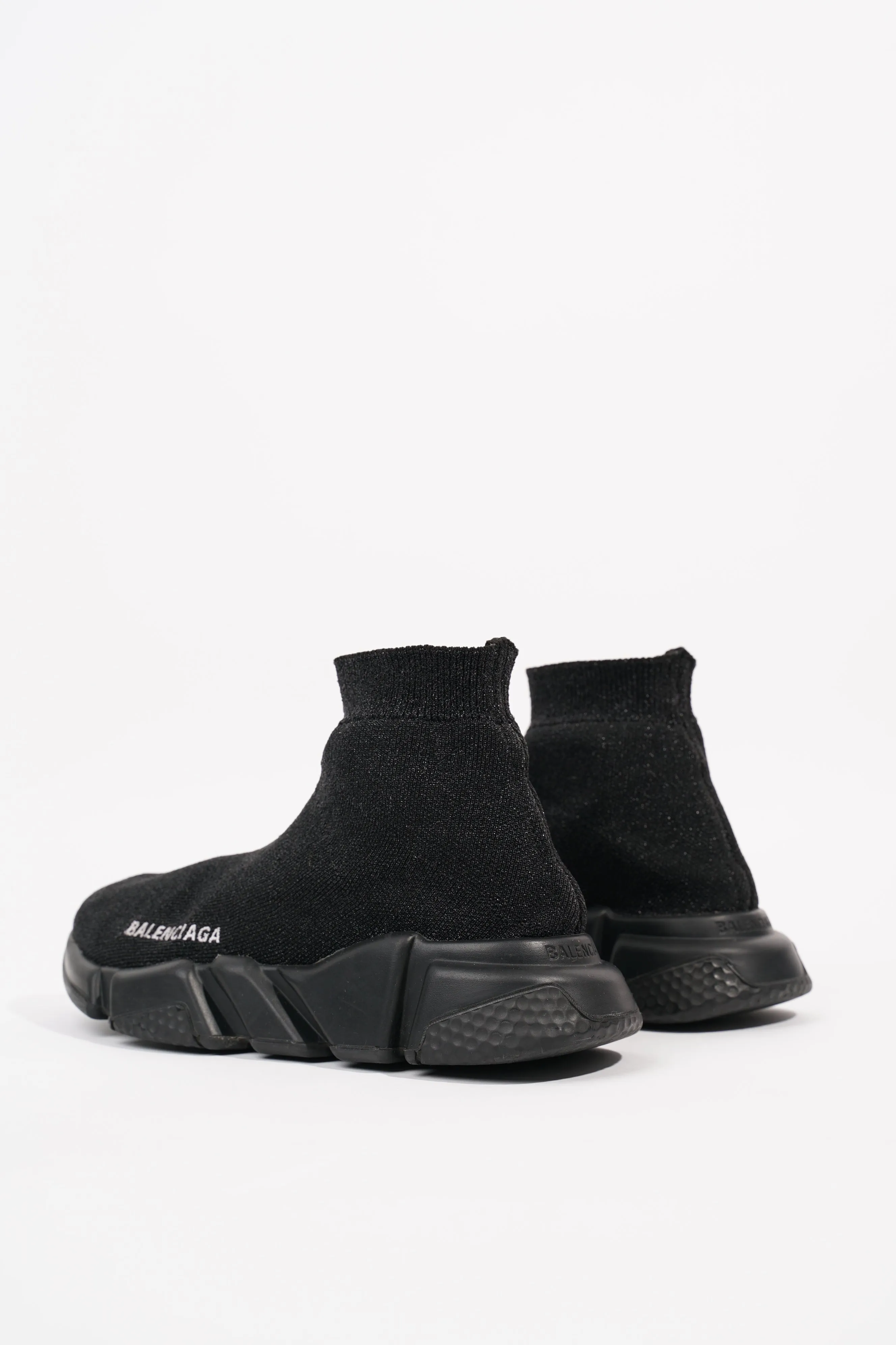 Balenciaga Womens Speed Trainers Black Glitter EU 36 / UK 3