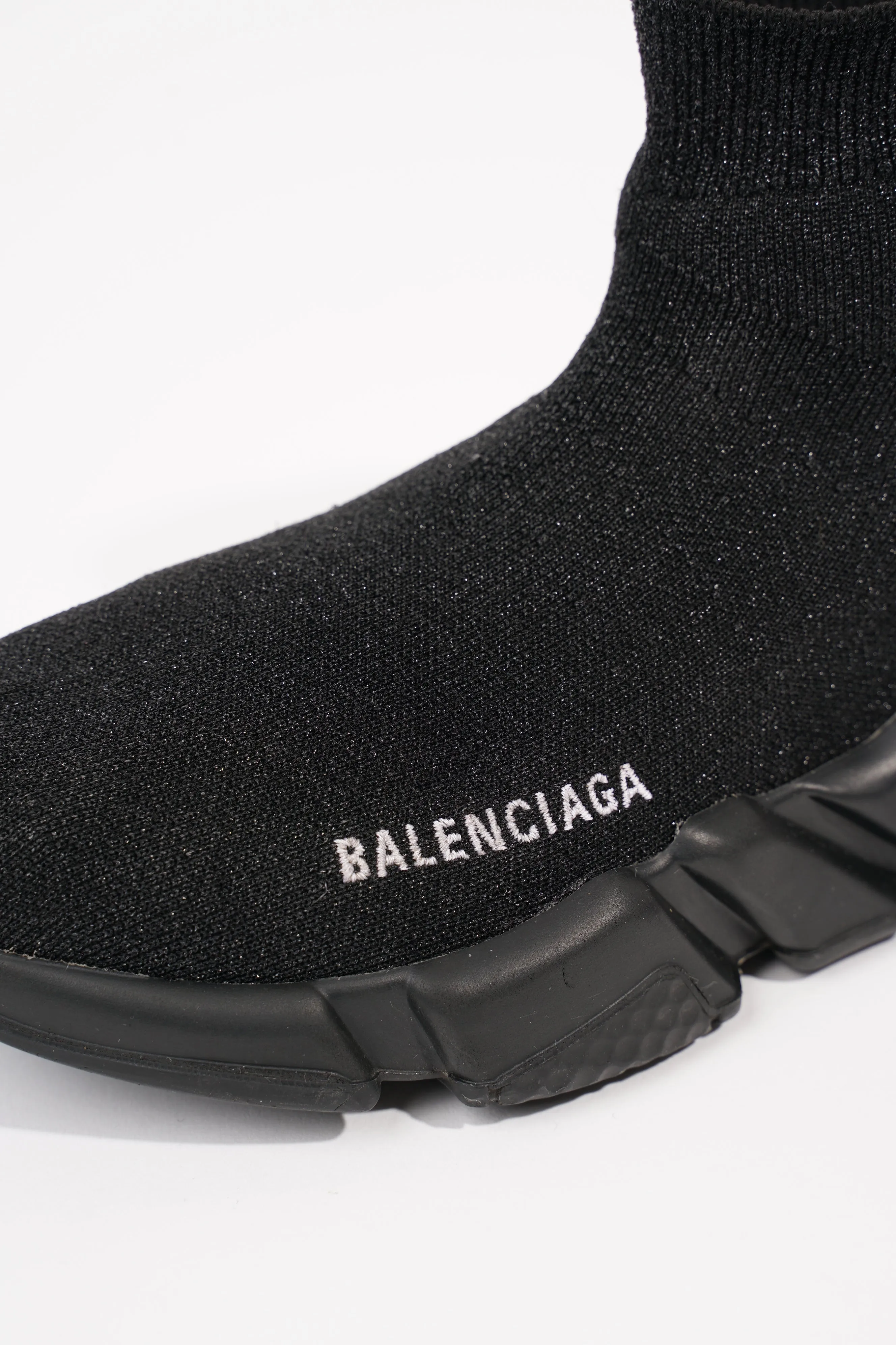 Balenciaga Womens Speed Trainers Black Glitter EU 36 / UK 3