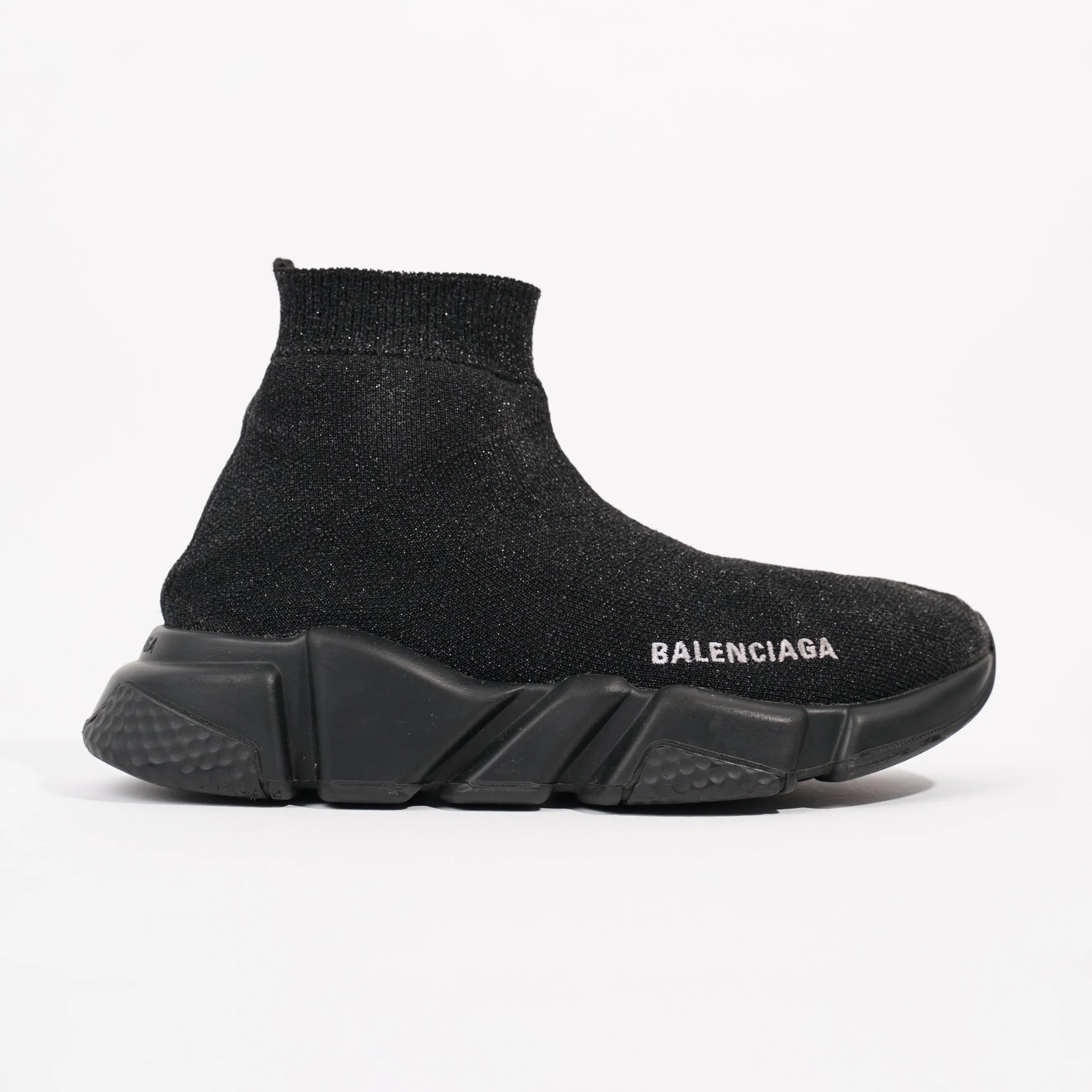 Balenciaga Womens Speed Trainers Black Glitter EU 36 / UK 3