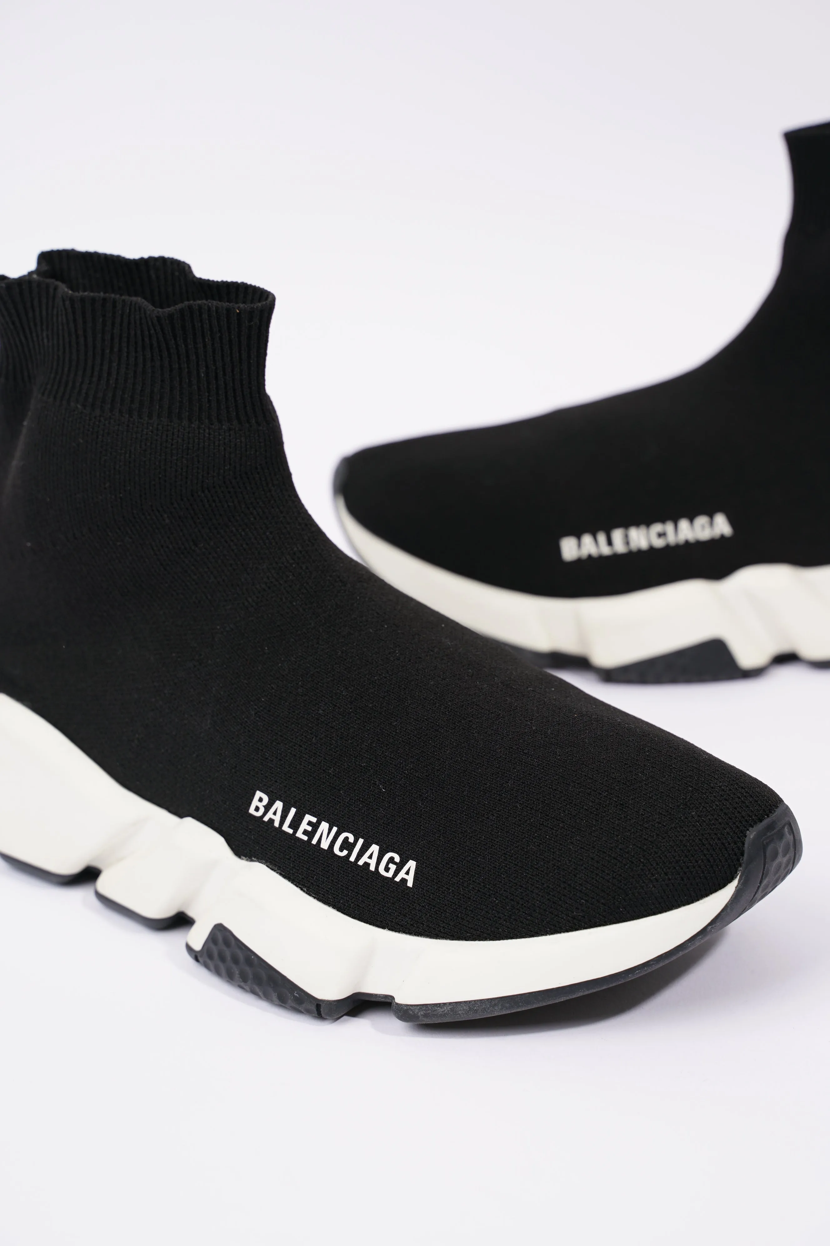 Balenciaga Womens Speed Trainers Black / White EU 38 / UK 5