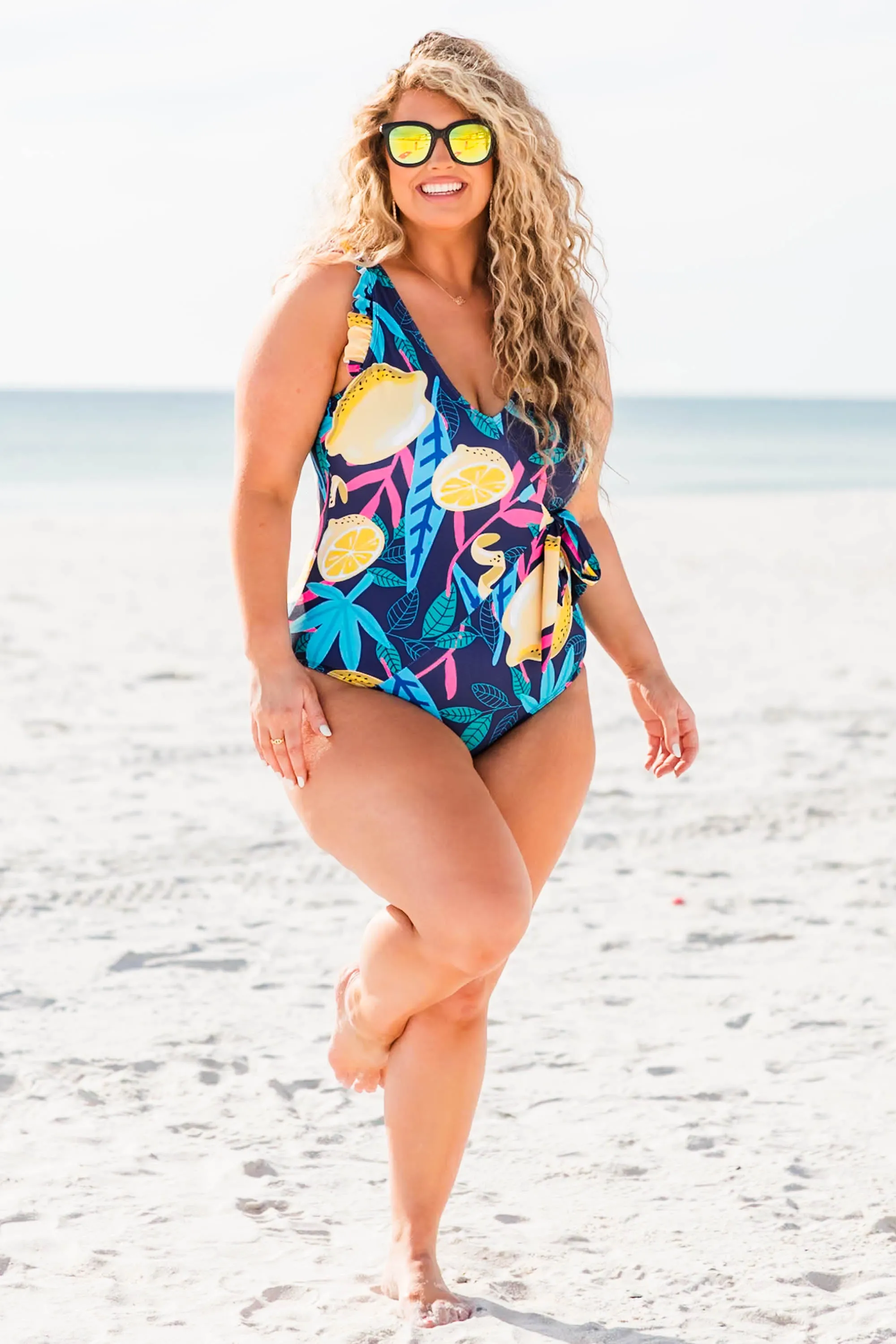 Beach Bliss Swimsuit, Blue Lemon