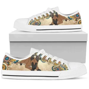 Belgian Shepherd Low Top Shoes Sneaker - Trendy Footwear, Dog Printed Shoes, Canvas Shoes For Men, Women