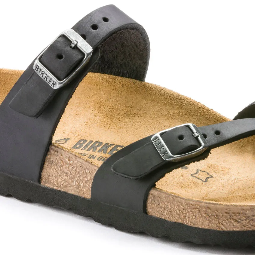 Birkenstock Women's Mayari Oiled Leather Sandal - Black 171481