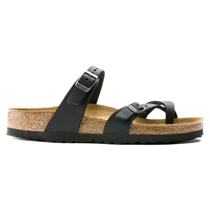 Birkenstock Women's Mayari Oiled Leather Sandal - Black 171481