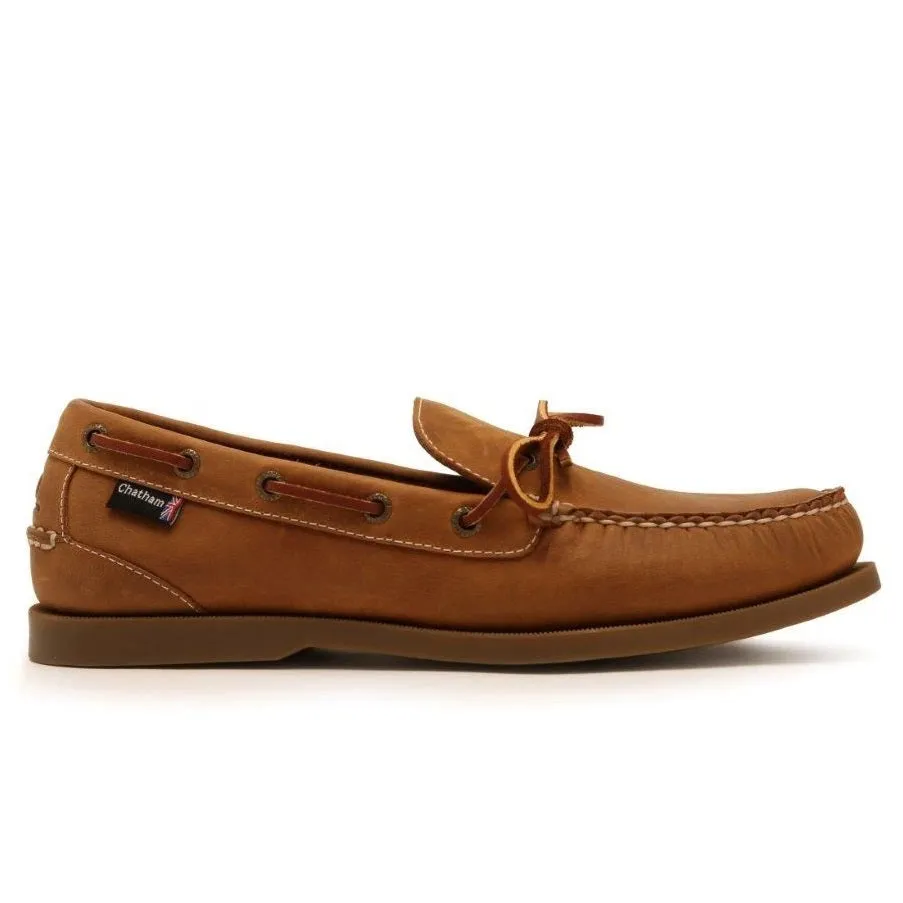 CHATHAM Mens Saunton G2 Slip-On Deck Shoes - Walnut