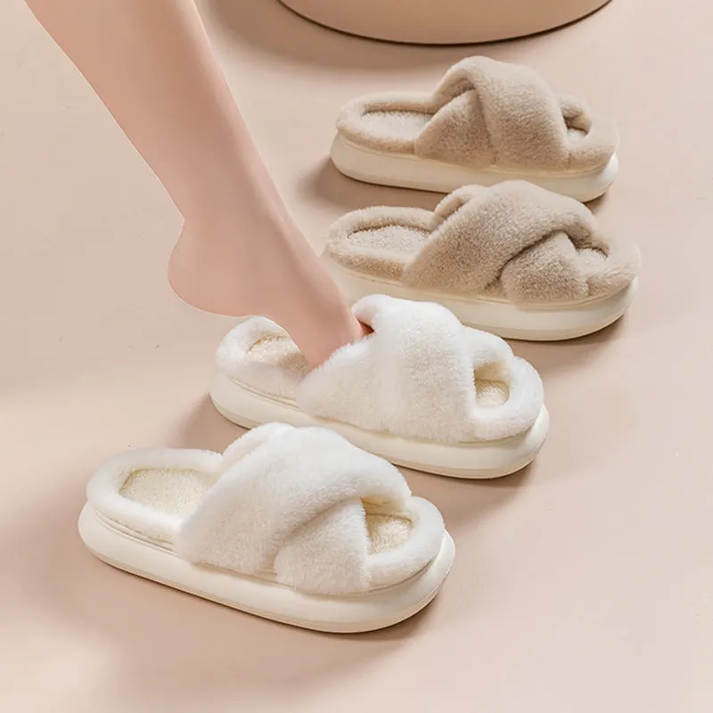 CozyTwist: Criss Cross Cloud Slippers