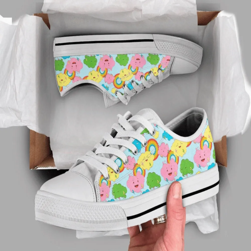 Cute Clouds Low Top Shoes, Low Top Sneaker, Low Top Canvas Shoes