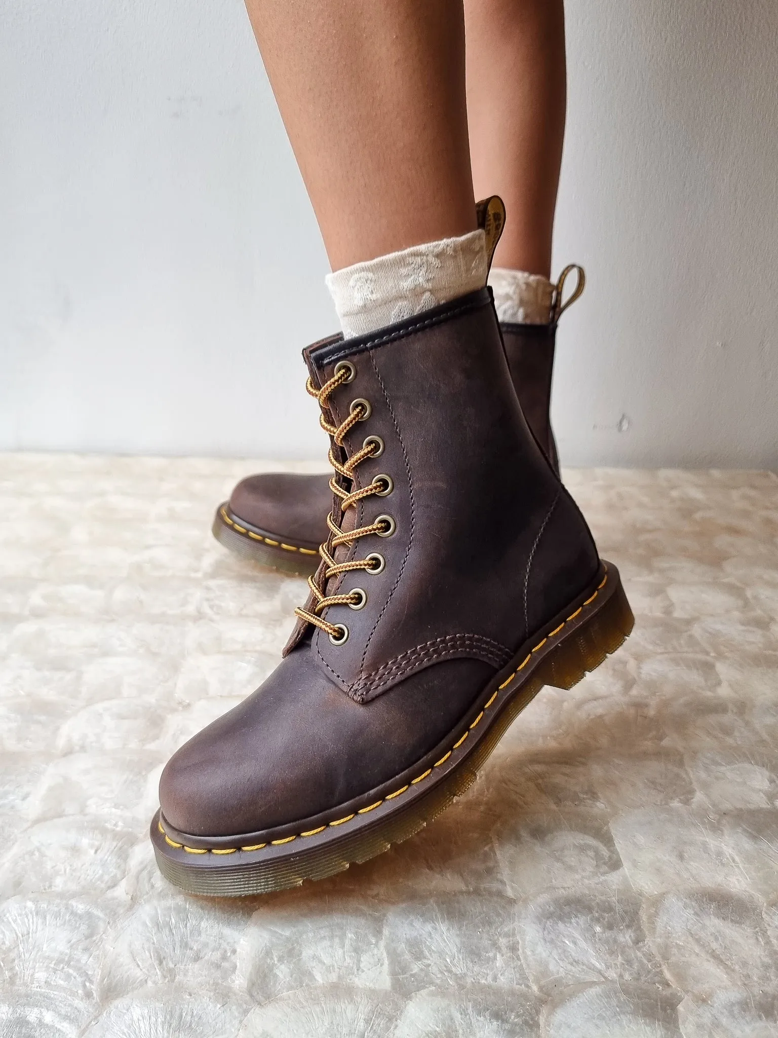 DR. MARTENS 1460 AZTEC CRAZY HORSE BROWN