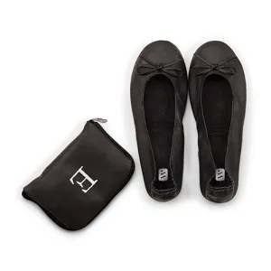 Foldable Flats Pocket Shoes - Black Large