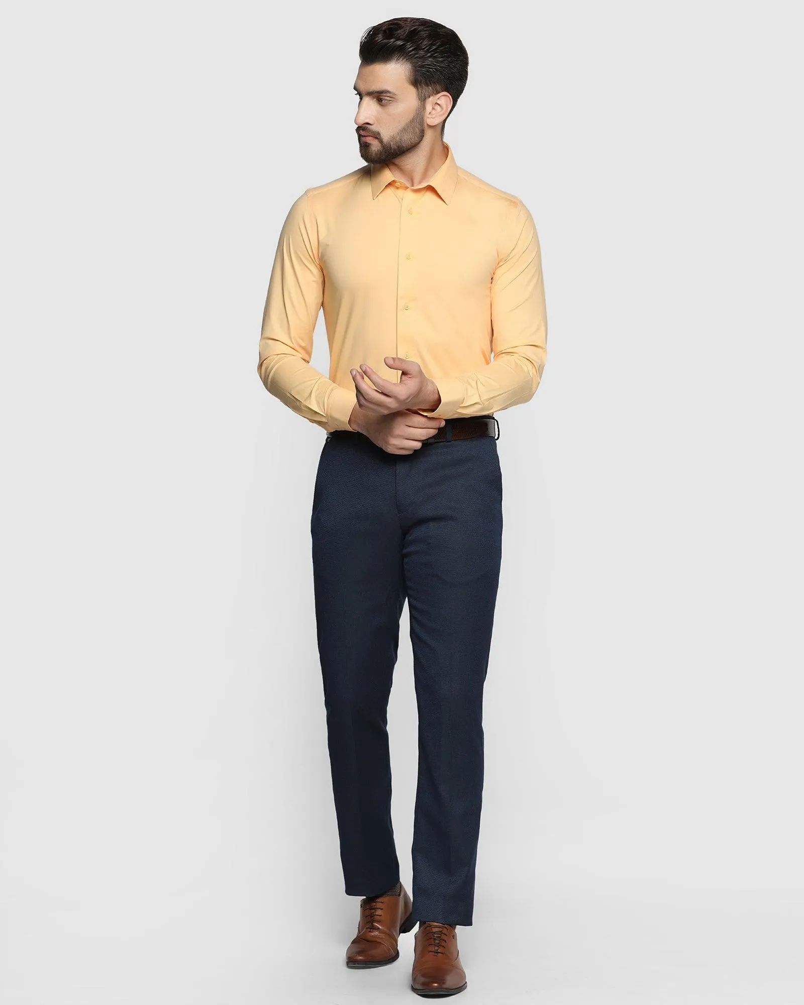 Formal Yellow Solid Shirt - Jean