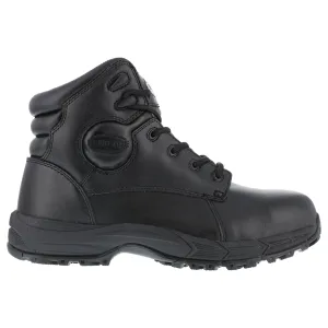 Iron Age Mens Black Leather 6in Sport Boots Ground Finish Steel Toe