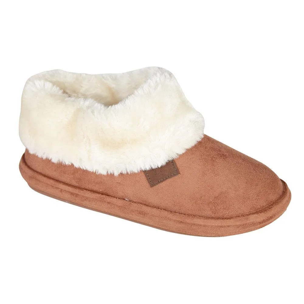 Jo & Joe Women's Winter Warm Fur Luxury Slip-On Mule Booties