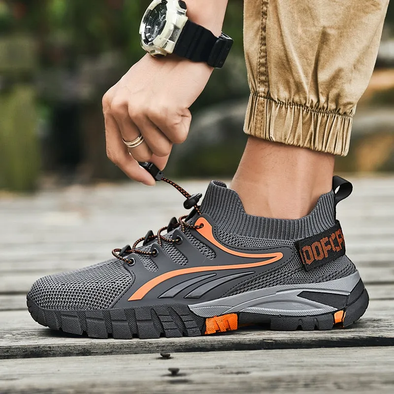 Men Shoes Outdoor Non-Slip Hiking Shoes Breathable Mesh Sneakers Lace Up Male Sports Shoes Casual Men's Shoes Size 39-47