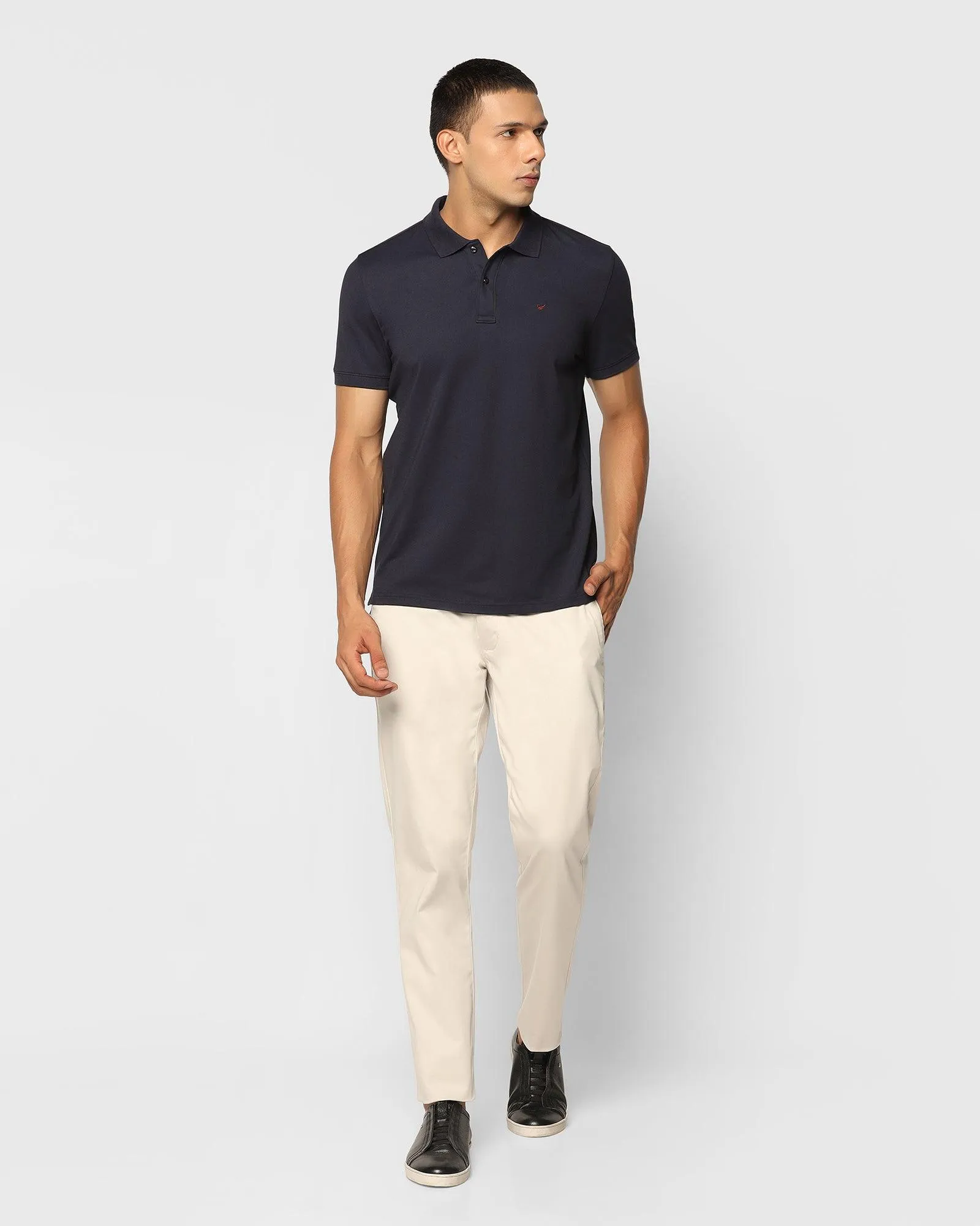 Must Haves Polo Navy Solid T-Shirt - Yuki