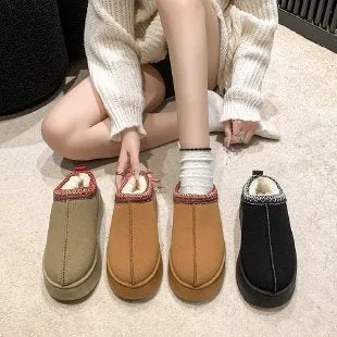 Owlkay Fashion Sponge Cake Thick Soles Warm Shoes