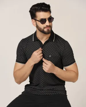 Polo Black Printed T-Shirt - Laurel