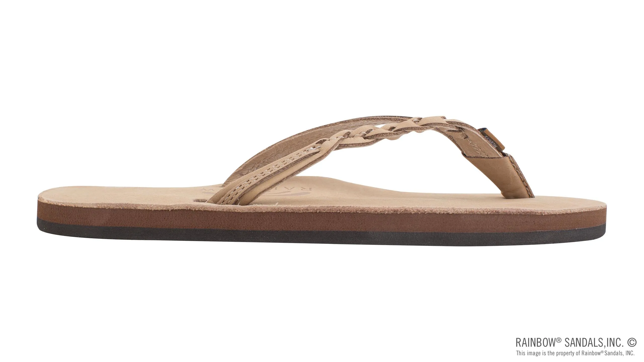 Rainbow Sandals Women's Flirty Braidy -  Single Layer - 1/2" Braided Strap - Sierra Brown