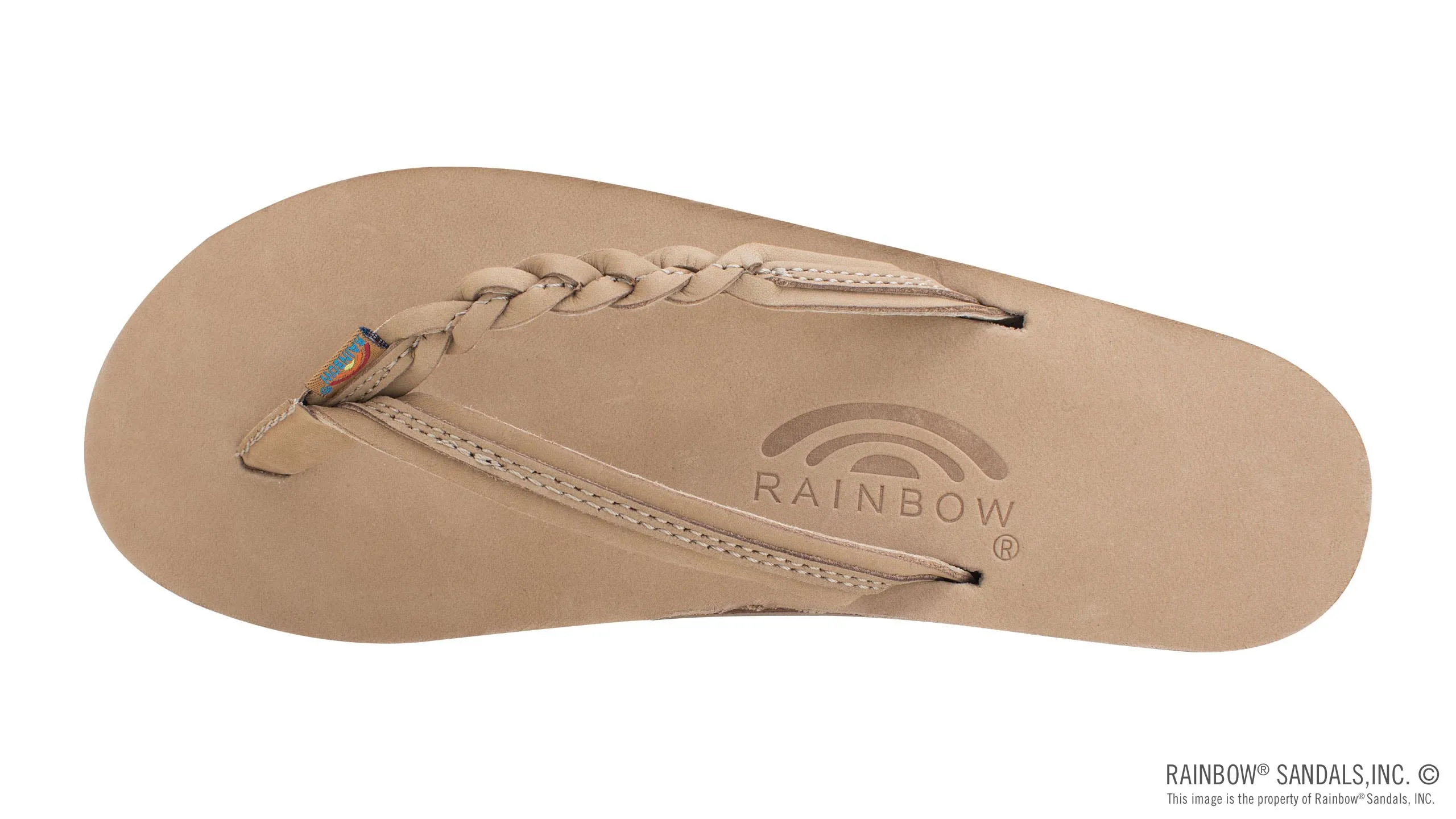 Rainbow Sandals Women's Flirty Braidy -  Single Layer - 1/2" Braided Strap - Sierra Brown