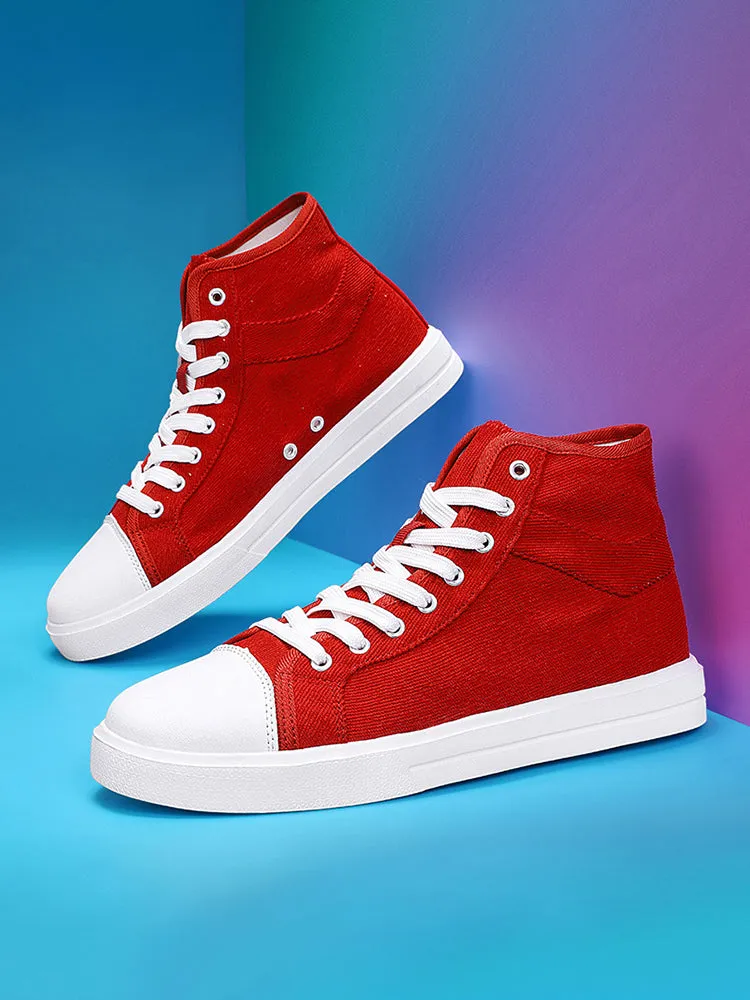 Solid Color High Top Classic All-Matched Casual Lightweight Canvas Shoes