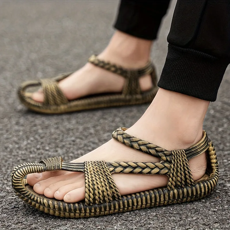 Summer Chic EVA Flat Sandals - Comfortable Slip-on Ankle Strap Shoes with Cutout Design, EVA Insole, and Solid Color Upper - Perfect for European-Style Fashionistas