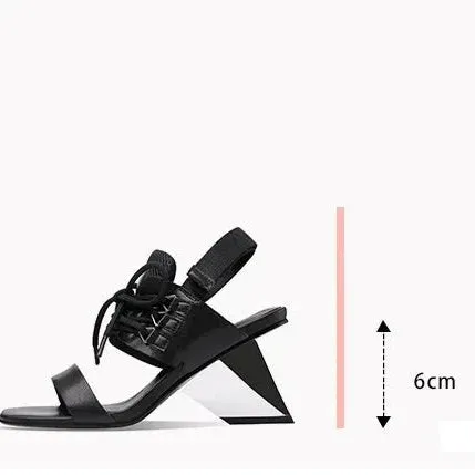 TEEK - Bowknot Easel Back Strap Wedge Sandals