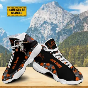 Teesdily | Jesus Basketball Customized Sport Shoes, Jesus He Is Rizzin Shoes, Basketball Pattern Shoes, Basketball Player Unisex Basketball Shoes