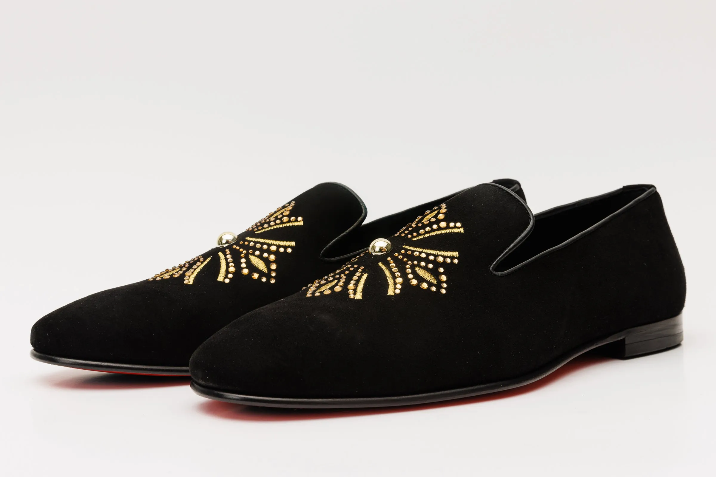 The Lazio Shoe Black Suede Slip-on Loafer Men Shoe