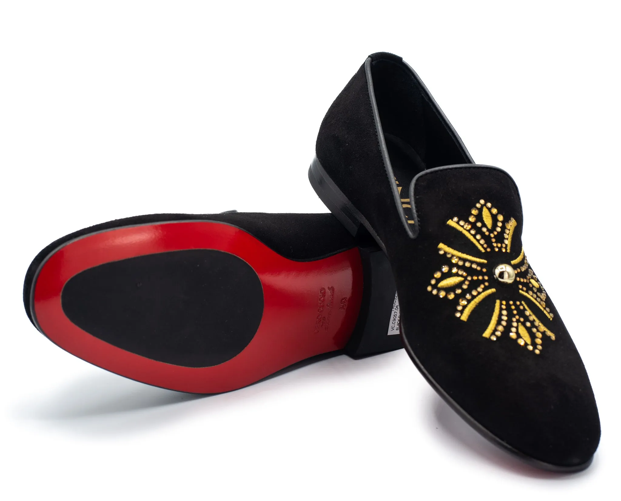 The Lazio Shoe Black Suede Slip-on Loafer Men Shoe