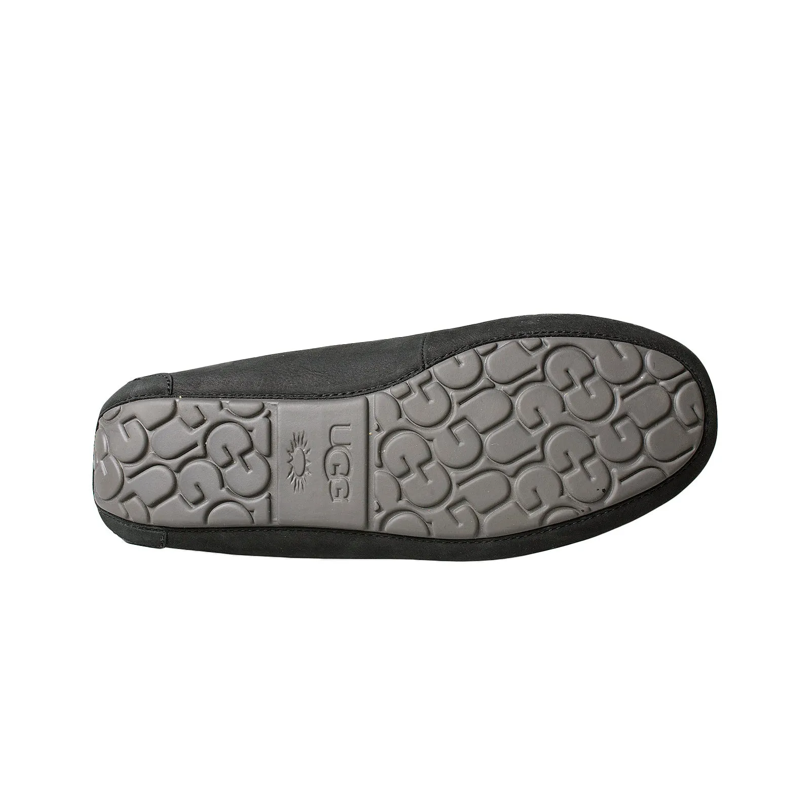 UGG Olsen Black Leather Slippers - Men's