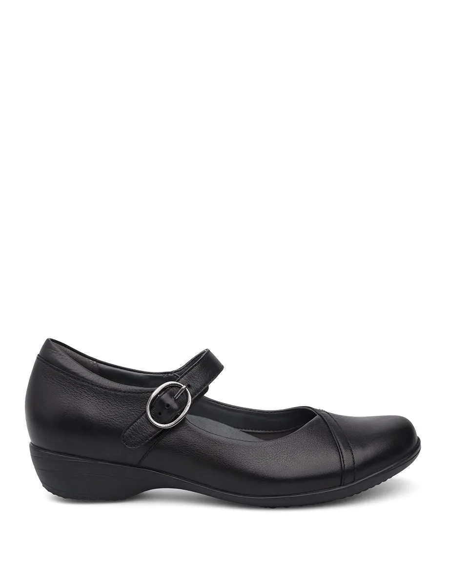 Women's Dansko Fawna Color: Black Milled Napa (WIDE WIDTH)