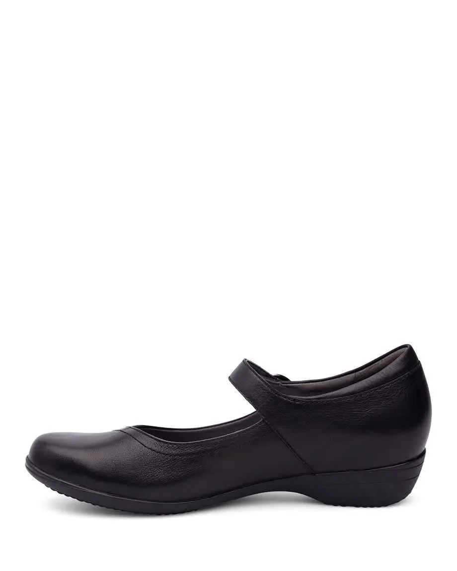 Women's Dansko Fawna Color: Black Milled Napa (WIDE WIDTH)